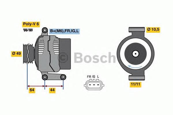 0986080610 Bosch alternador