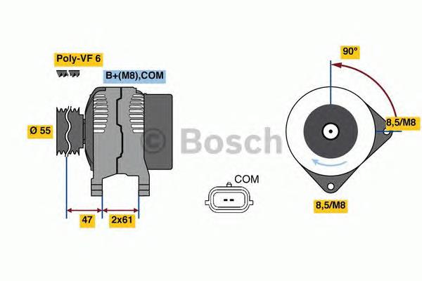 0986080710 Bosch alternador