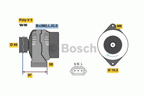 0986080010 Bosch alternador