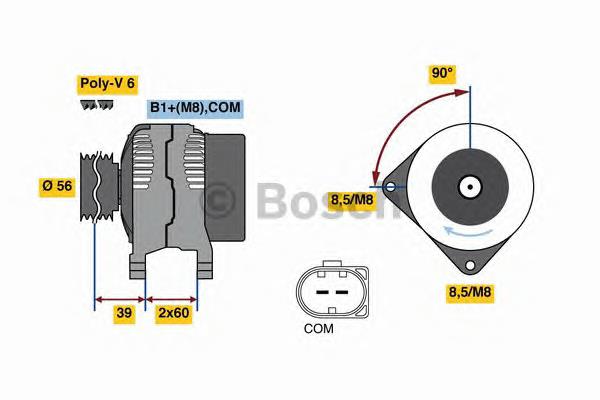 0986080090 Bosch alternador