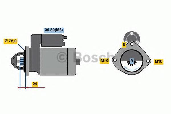 0 986 022 710 Bosch motor de arranque