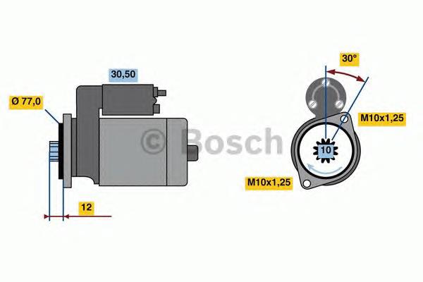 0986022700 Bosch motor de arranque