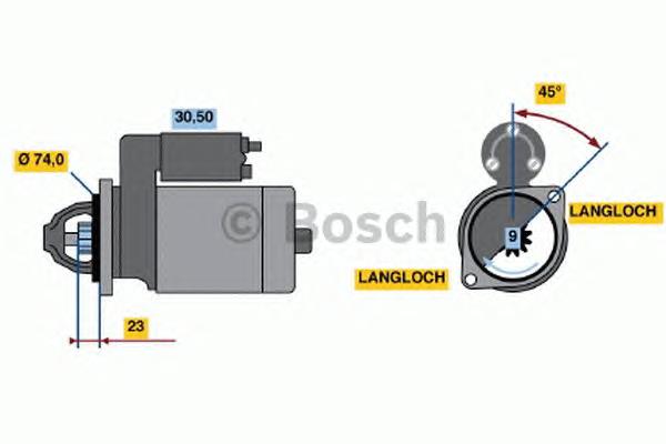 0986022480 Bosch motor de arranque