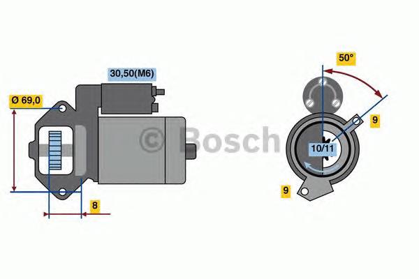 0986022670 Bosch motor de arranque