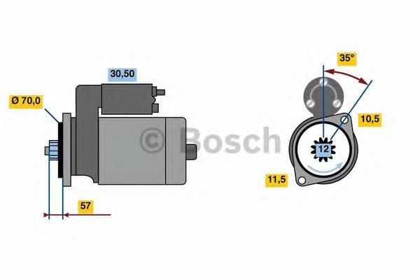 0986023540 Bosch motor de arranque