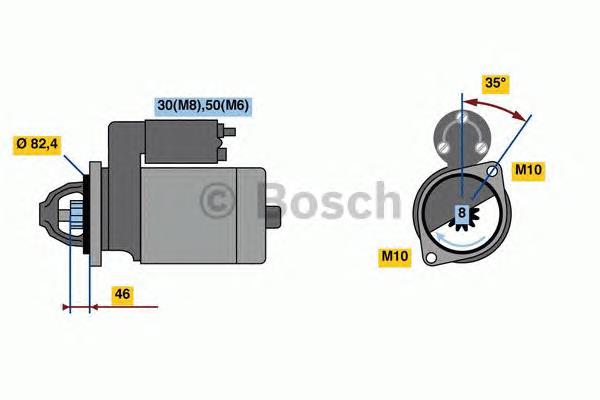 0986022960 Bosch motor de arranque