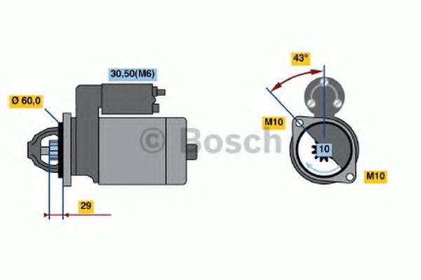 0986021310 Bosch motor de arranque