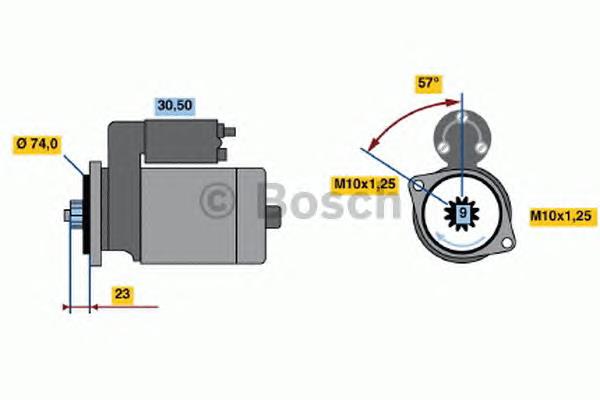 Motor de arranque 0986020831 Bosch