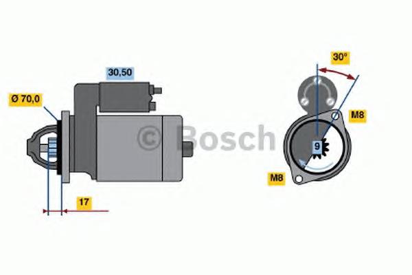 0 986 022 151 Bosch motor de arranque