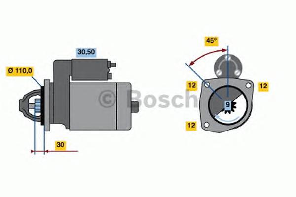 0986021690 Bosch motor de arranque