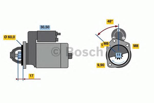 0986024060 Bosch motor de arranque