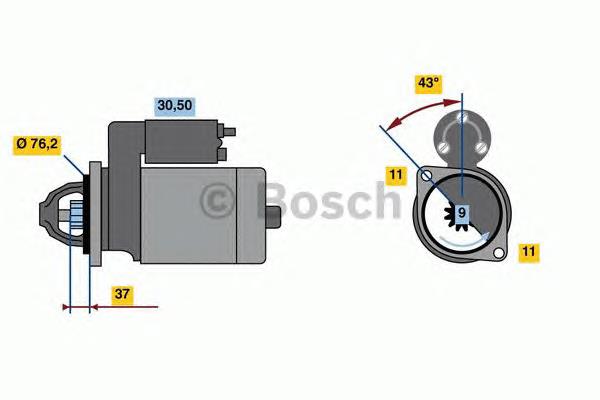 0986023730 Bosch motor de arranque