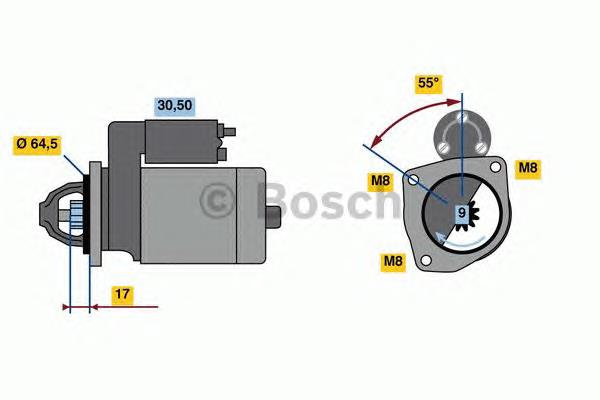 0986023740 Bosch motor de arranque