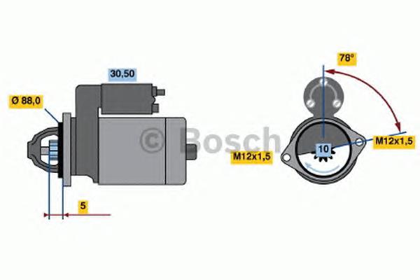 0986020521 Bosch motor de arranque