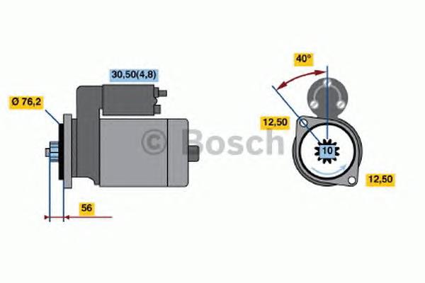 0 986 020 300 Bosch motor de arranque