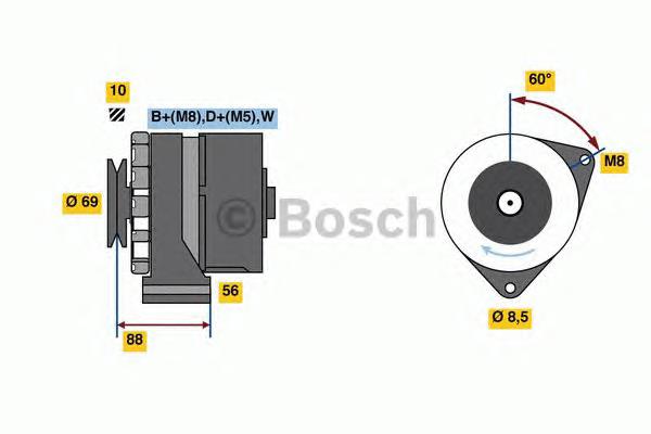 0986043300 Bosch alternador