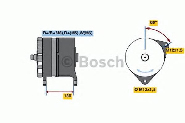 Alternador 0986046550 Bosch