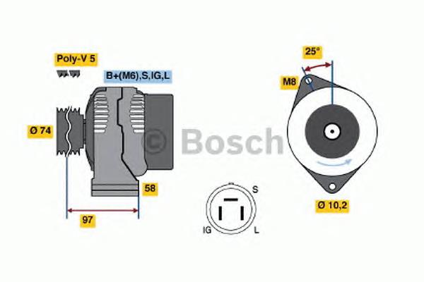 0986037011 Bosch alternador