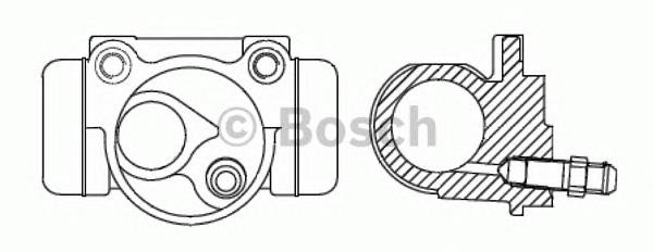 0986475616 Bosch cilindro de freno de rueda trasero