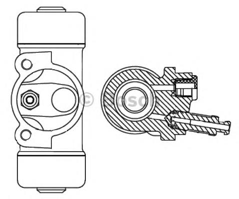 F026002348 Bosch cilindro de freno de rueda trasero