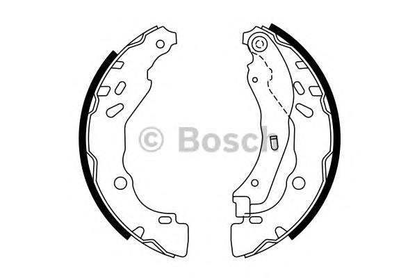 0986487782 Bosch zapatas de frenos de tambor traseras