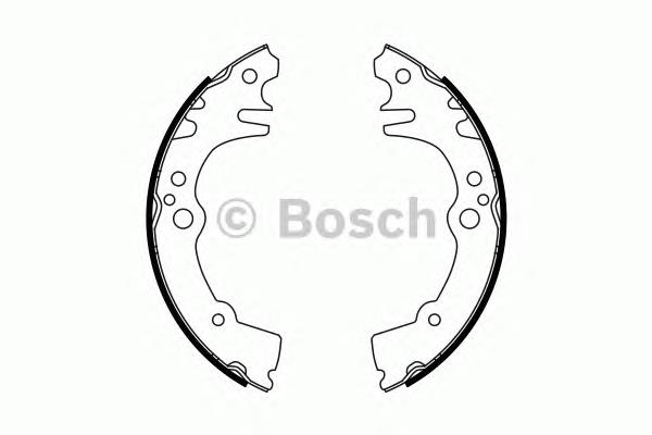 Zapatas de frenos de tambor traseras 0986487764 Bosch