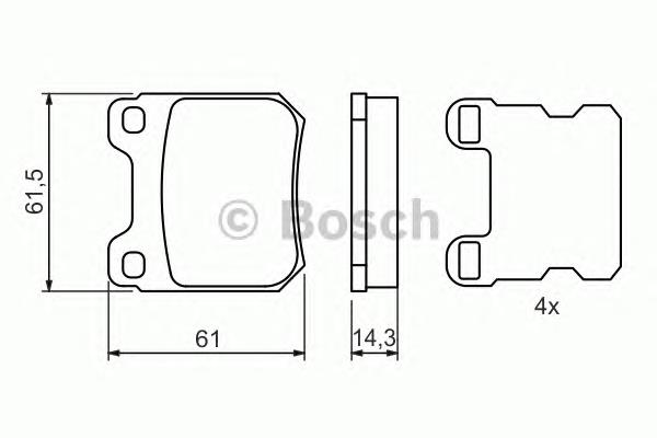 0986494523 Bosch pastillas de freno traseras