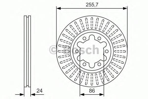 0986479S41 Bosch freno de disco delantero