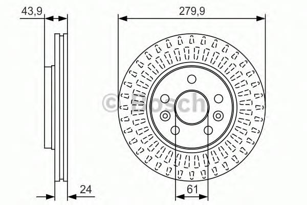 0986479S66 Bosch freno de disco delantero