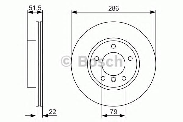 0986479S10 Bosch freno de disco delantero