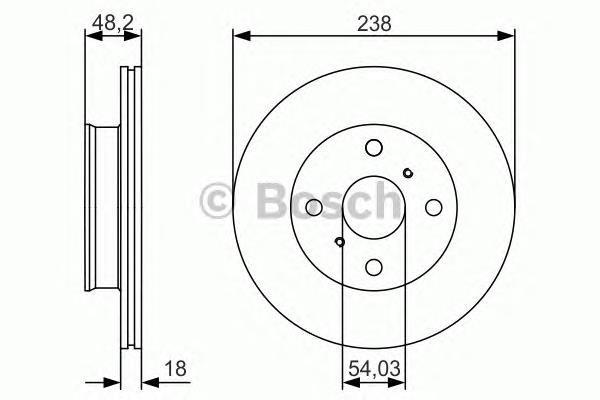 0986479R75 Bosch freno de disco delantero