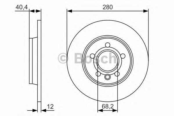 0986479R91 Bosch disco de freno trasero