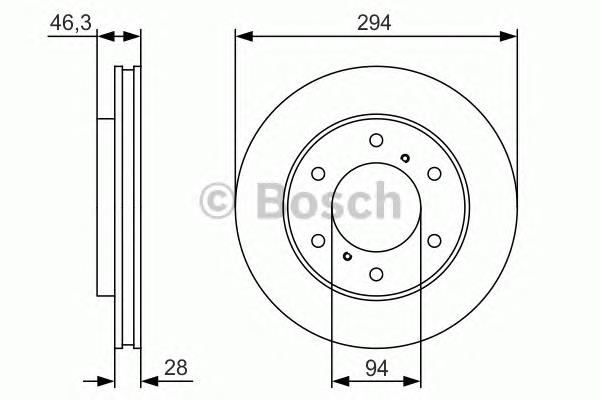 0986479S63 Bosch freno de disco delantero