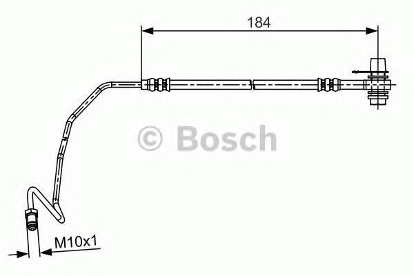 1987481534 Bosch tubo flexible de frenos trasero izquierdo