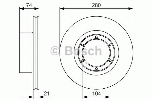 0986479R49 Bosch freno de disco delantero