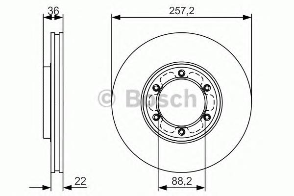 0986479R42 Bosch freno de disco delantero