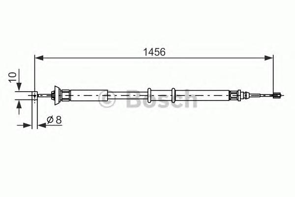 1987477561 Bosch cable de freno de mano trasero derecho/izquierdo