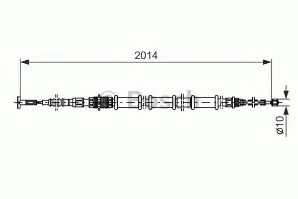 E074222 Peugeot/Citroen cable de freno de mano trasero derecho