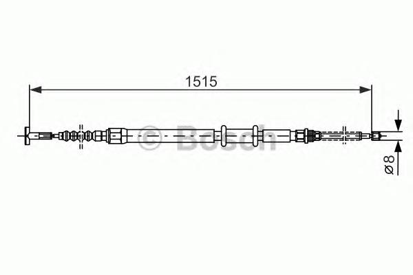  Cable de freno de mano trasero izquierdo para Fiat Albea 172