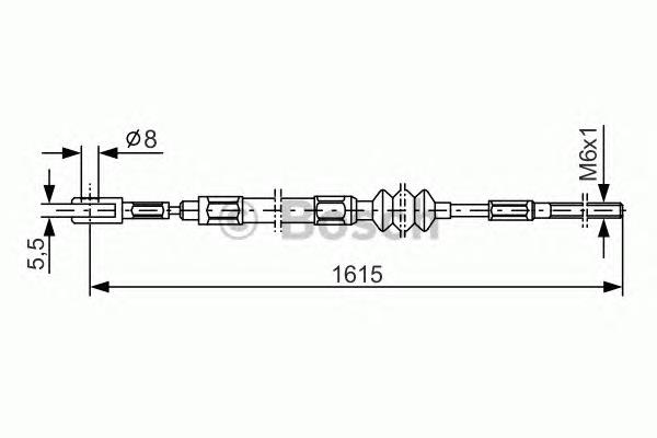  Cable de freno de mano trasero derecho/izquierdo para Alfa Romeo Giulietta 116