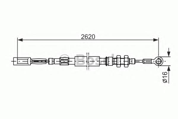 5970619 Fiat/Alfa/Lancia cable de freno de mano delantero