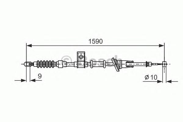 1987477530 Bosch cable de freno de mano trasero izquierdo