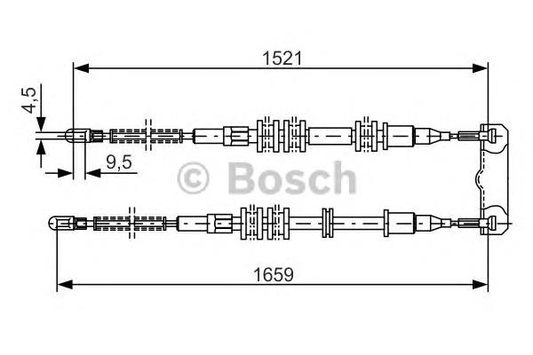 1987477769 Bosch cable de freno de mano trasero derecho/izquierdo