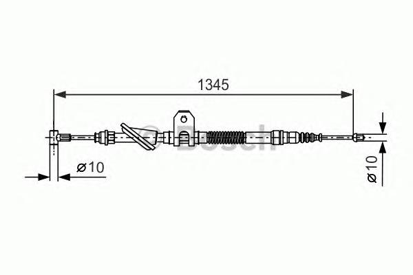  Cable de freno de mano trasero izquierdo para Lancia Kappa 838A