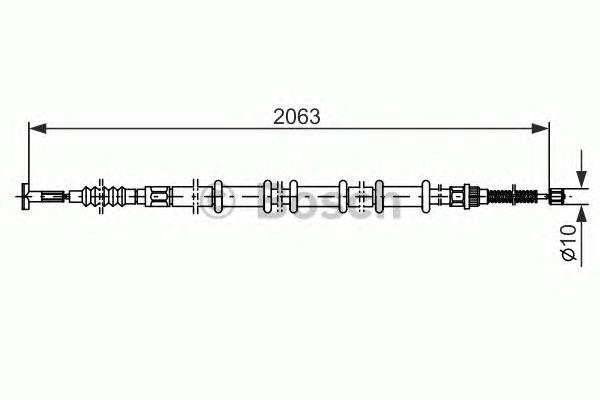 60664187 Fiat/Alfa/Lancia cable de freno de mano trasero derecho