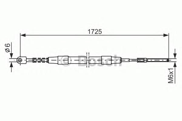 1987477065 Bosch cable de freno de mano trasero derecho/izquierdo