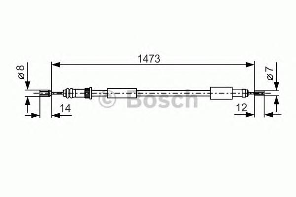 1987477270 Bosch cable de freno de mano trasero izquierdo