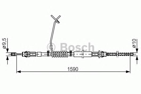 1 987 477 175 Bosch cable de freno de mano trasero izquierdo