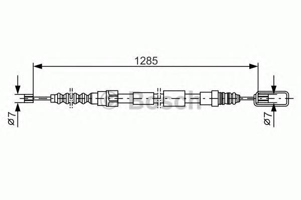 1987477155 Bosch cable de freno de mano trasero izquierdo