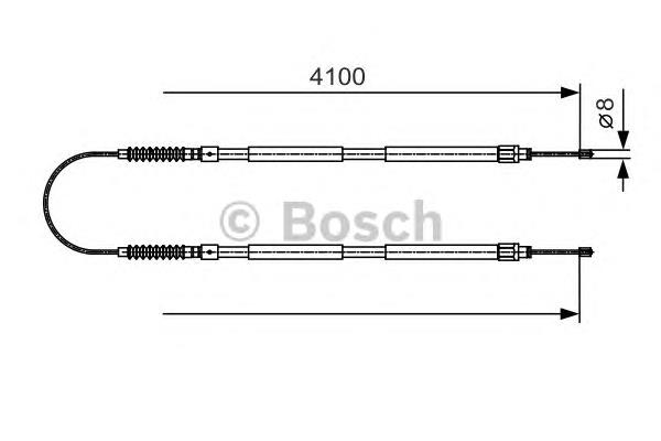 1987482005 Bosch cable de freno de mano trasero derecho/izquierdo